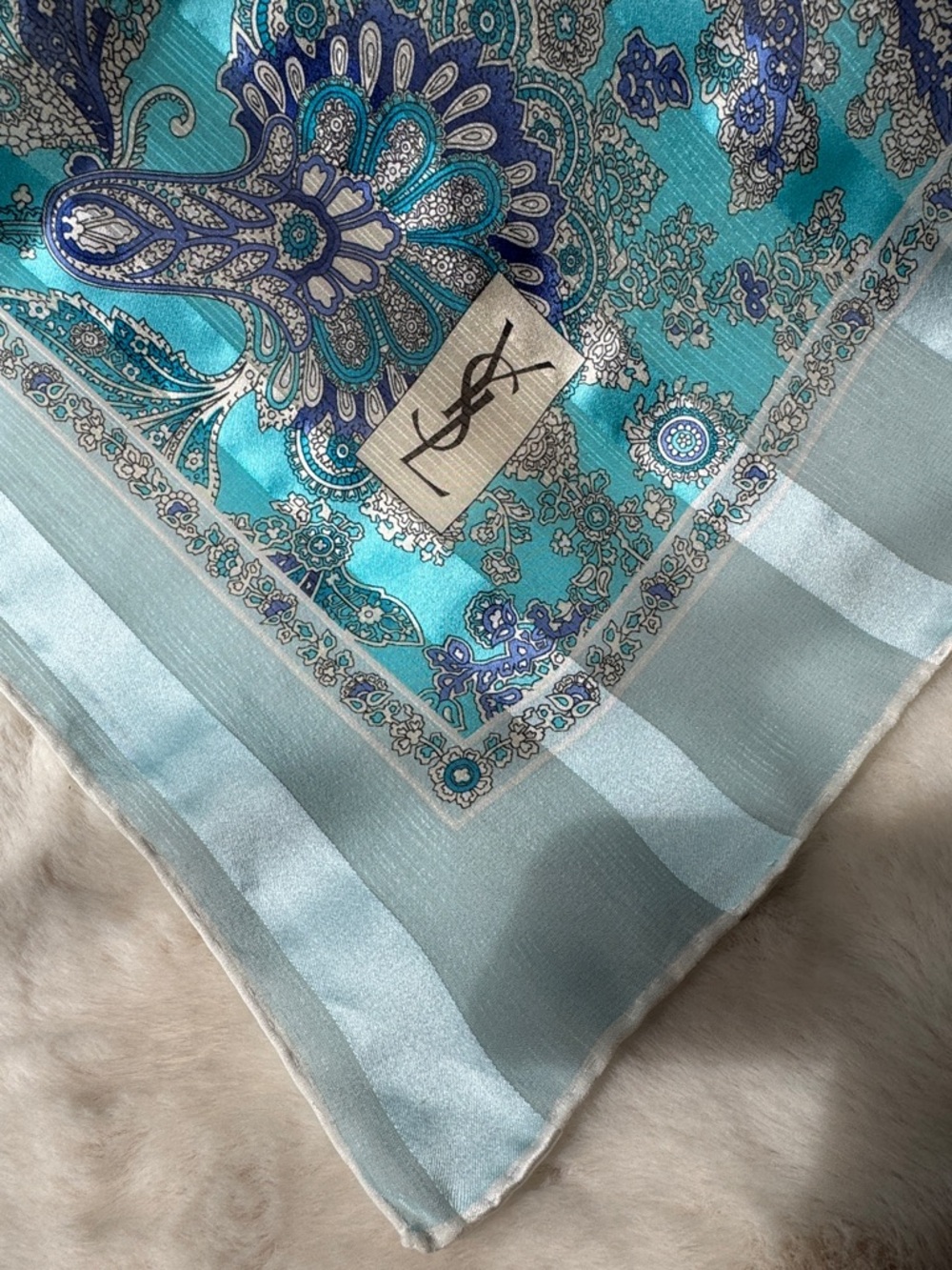 YSL 100% Silk Scarf - Authentic - Picture 4 of 7